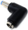 DRUT 1pcs 5.5mm x 2.1mm Right Angle Adapter DC Power Female to Male Plug for CCTV, LEDs Lights, Music Instruments (Black Silver)