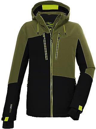 killtec Herren Skijacke/Funktionsjacke mit abzippbarer Kapuze und Schneefang KSW 69 MN SKI JCKT, moos, L, 39733-000
