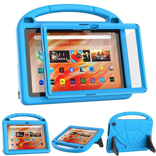 Patamiyar - Funda para Tablet Fire HD 10 y HD10 Plus, para niños (11ª generación, versión 2021), Ligera, a Prueba de Golpes, con Protector de Pantalla Integrado, Soporte de asa, no es Compatible con