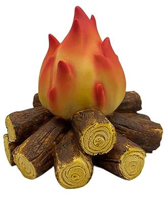 Baoblaze Dekorative Flamme Fackel, LED Feuer Deko mit Flammen, Künstliches Feuer Outdoor, Lagerfeuer Herzstück, 3D Dekorative Pappe Lagerfeuer, Artificial Fire Camping für Party Dekorationen