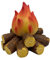 Baoblaze Dekorative Flamme Fackel, LED Feuer Deko mit Flammen, Künstliches Feuer Outdoor, Lagerfeuer Herzstück, 3D Dekorative Pappe Lagerfeuer, Artificial Fire Camping für Party Dekorationen