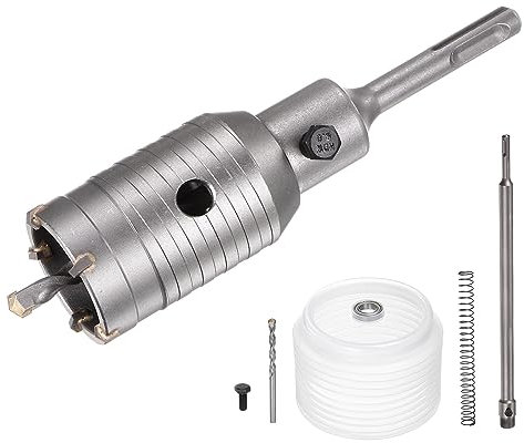 sourcing map Scie-cloche à béton à tige ronde en carbure de tungstène de 45 mm de diamètre pour béton, ciment, brique, mur de pierre
