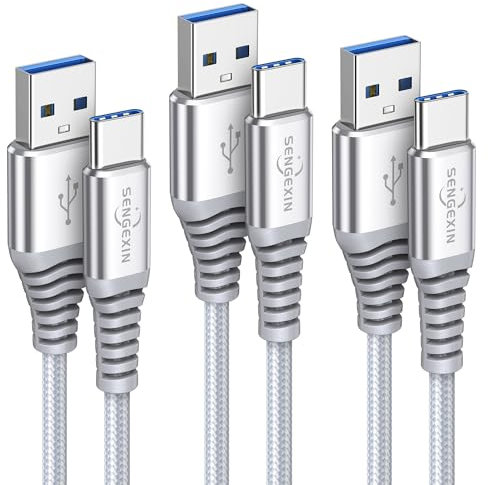 Cavo USB Tipo C [3Pezzi, 1m],Cavo USB C USB A QC 3.0 Cavetto Caricatore Ricarica Rapida Nylon Compatibile con Samsung S23 S22 S21 S20 S8 A20e A23 A50 A53,Readmi Note 10,LG