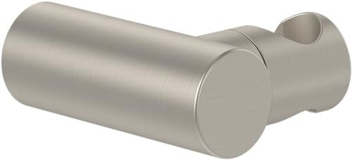 Villeroy & Boch Universal Showers Handbrausehalter, Duschkopfhalterung für Wandmontage, Brausehalter aus robustem Messing, kompatibel mit vielen Handbrausen, rund, Brushed Nickel Matt