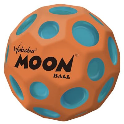 Waboba Martian Moon - Super High Bouncing Ball - Neon Coloured Indoor and Outdoor Ball Ages - Make Pop Sounds - Easy to Grip, Orange - (65mm)