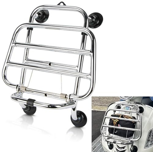 Porte-Bagages Avant pour Vespa GTS 300 125 200 250 2018-2025,PSLER Étagère Support de Bagages Pièces de Moto(Argenté)