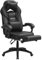 SONGMICS Gaming Chair, Office Racing Chair with Footrest, Desk Chair, Ergonomic Design, Adjustable Headrest, Lumbar Support, 150 kg Load Capacity, Black OBG077B11
