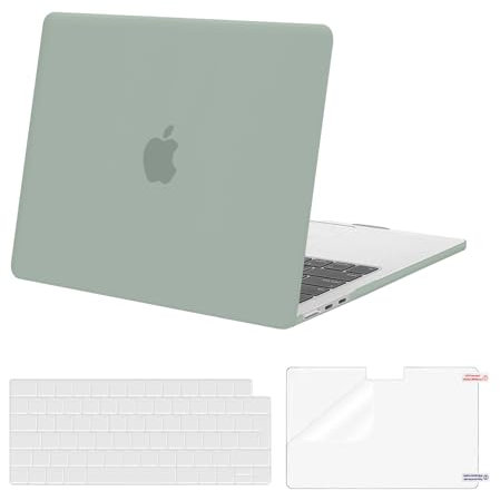 MOSISO Hülle Kompatibel mit MacBook Air 13 Zoll M4 M3 M2 2025 2024-2022 A3240 A3113 A2681,Hartschale Schutzhülle Case für MacBook Air 13,6 Zoll&Tastaturabdeckung&Bildschirmschutz,Antikes Grün