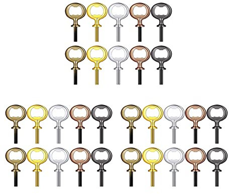 Evenden 30 Stücke Metall FlaschenöFfner Rohlinge Edelstahl FlaschenöFfner Einsätze Satz Gewinde BieröFfner Hardware