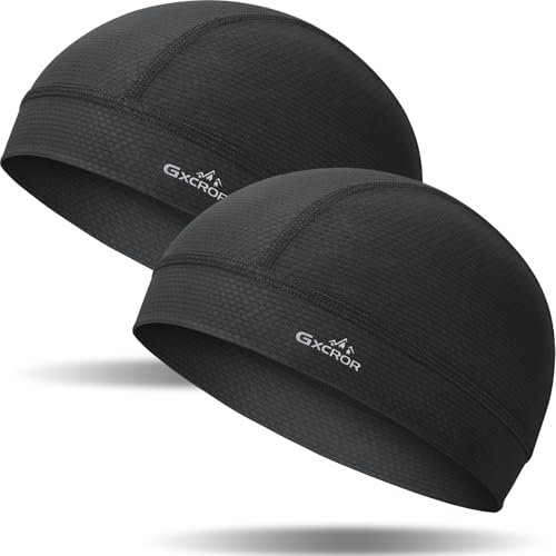 GXCROR Fahrradmütze Unter Helm Atmungsaktiv Helmmütze Fahrrad Cap Sommer Unterziehmütze für Herren Damen Leicht Cycling Cap für Radfahren Laufen Motorrad