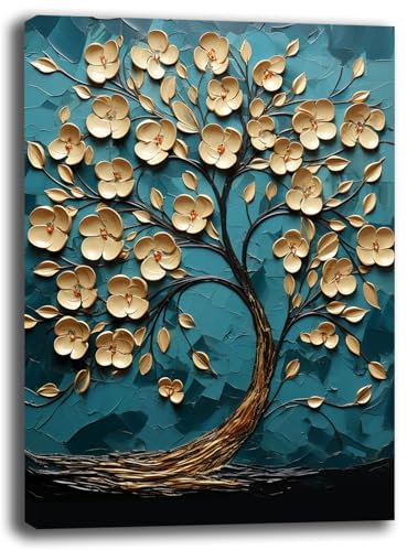 Quadro Verticale Moderno soggiorno ALBERO della VITA Astratto Quadri moderni da Parete XXL grande Stampa su tela Canvas Decorazione Murale muro Arredo Camera da letto Salone (10, 70x100 cm)