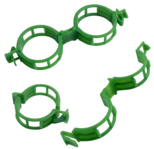 Roellgs Lot de 150 pinces pour plantes de jardin, clips de support pour plantes, clips de vigne, clips de tige de fleurs pour maintenir les tomates, les légumes, les concombres, les tomates (vert)