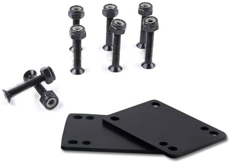 SHOOYIO Skateboard-Riser-Pads mit Schrauben und Mutter, weiche Stoßdämpfungspads, Longboards, Skateboard-Zubehör, 2 Stück