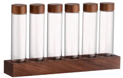 Yqwdhpnf Glass Test Tube Display Stand Tools Single Tube Storage Coffee Bean Dispensing Bottle Coffee Sealed Jar Beans B
