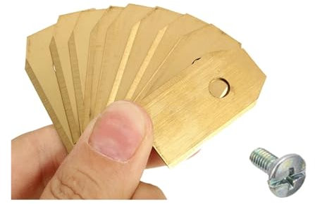 35 * 18 * 0.45mm Lawn Robot Blade Gold Silver Lawn Mover Replacement Blade for Gardena for Husqvarna for Yardforce Garden Tools(Gold 60pcs 0.45mm)