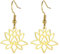 KKJOY Offene Lotus Ohrringe Edelstahl Lotusblume Yoga Symbol Anhänger Ohrringe Inspirierend Schmuck für Frauen Mädchen