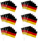 HDGSAFD 30 bandiere tedesche a manovella a mano, nero, rosso, giallo, 14 × 21 cm, patriottiche, eventi sportivi, celebrazioni