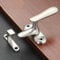 HEBEOT Polished Chrome Sliding Door Lock, Heavy-Duty Steel Door Bolts For Internal Doors, Surface-Mounted Bathroom Door Lock,(S)