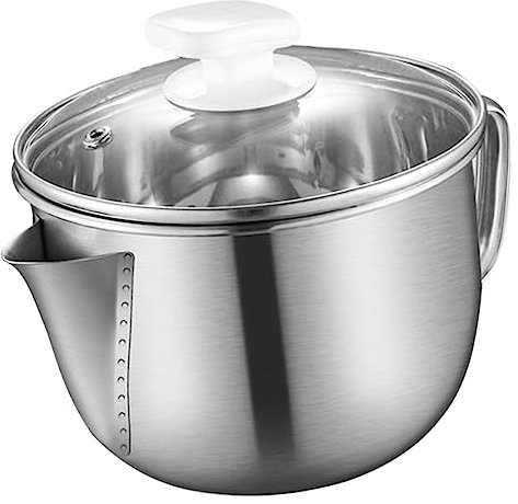 PHENOFICE Inox Avec Couvercle Séparateur De Graisse Pour Soupe Bol Filtre Maison Passoire Vaisselle Pot Séparateur Huile Et Sauce Usage Cuisine Familiale Et Professionnelle