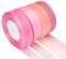 4 Rollen Geschenkband Rosa, 25mm x 45m Organzaband Satinband Schleifenband Hochzeit Seidenband Chiffonband Schmal Organza Dekoband Tüllband Ribbon Bänder zum Basteln für Geschenkverpackung