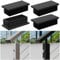 Gyykzz 4 Pack Plastic Handrail End Cap, Rectangle Black Plastic Plug End Cap for Pipe Tubing