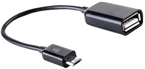 Adattatore da maschio da maschio USB a OYG, on the Go Micro USB OTG Cord, cavo convertitore per cavo OTG Micro USB per tablet per smartphone (nero)
