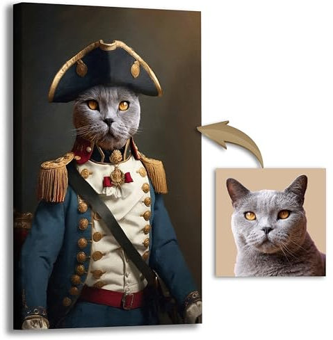 ArtFlix Personalisierter Haustier-Porträt – Individuelles Kunstwerk nach Foto – Ein originelles Geschenk für Tierliebhaber - Haustierbild - Fotogeschenke