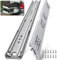 TP-LAIE 90KG Load Capacity Heavy Duty Drawer Runners Drawer Slides 500mm/20inch,Full Extension Drawer Sliding Ball Bearing Metal Side Mount Rails Track Glides (1 Pair,with M4 Screws)