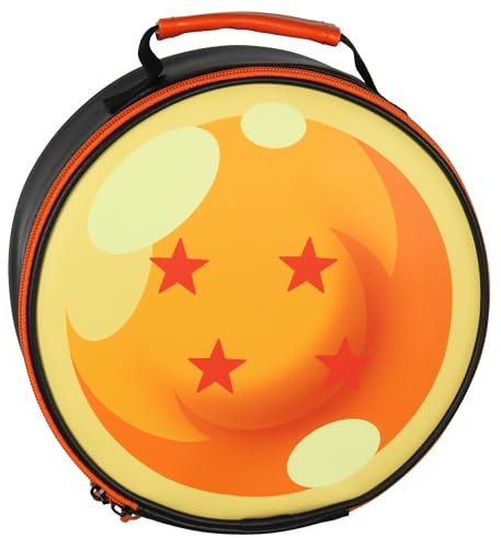 Dragon Ball Z - Lonchera con cremallera alrededor de Dragon Ball aislada, bolsa de almuerzo circular para alimentos fríos y calientes, bebidas y aperitivos