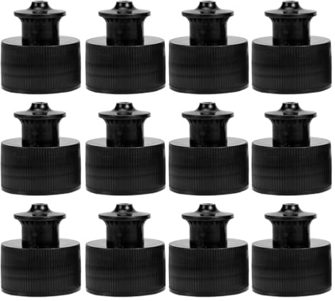 Homoyoyo 12Er Set Push-Pull Trinkflasche Deckel 28Mm Ersatzkappen Wasserdichter Sportflaschenverschluss Leicht Zu Öffnen Für Mineralwasserflaschen