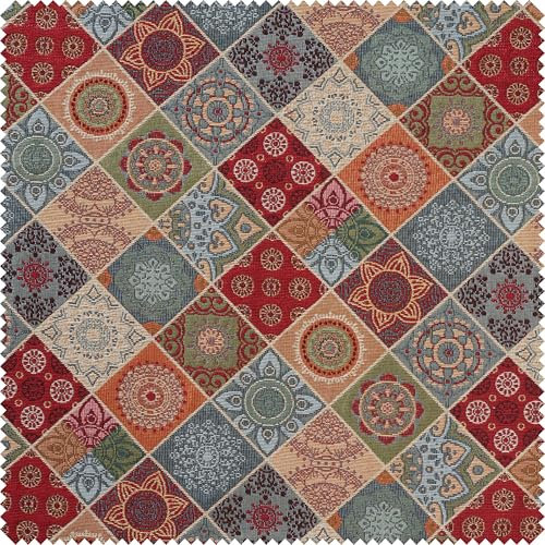 Globaltex Gobelin-Stoff Portugal Breite 140 cm, Meterware - Dekostoff, für Handarbeiten, nähen, DIY Deko, Basteln