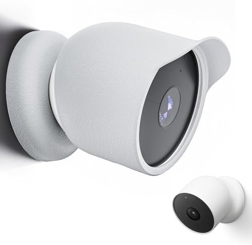 Camera Outdoor Cover Compatible with Google Nest Cam (Battery) Outdoor or Indoor, Camera Silicone Case All Weather Protection, Easy Installation
