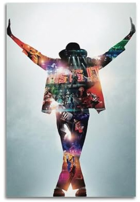 OSMNNIZ Superstar Michael Jackson Poster, dekoratives Gemälde, Leinwand, Wandposter und Kunstdruck, moderne Familienschlafzimmer-Dekoration, Poster, 20 x 30 cm