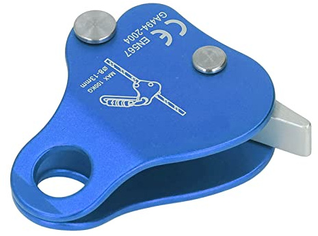 TOPINCN Selbstbremsender Klettergreifer, Langlebiger Stopper aus Aluminiumlegierung Zum Klettern Im Freien, 8–13 Mm Klettersteigklemme, Absturzsicherungsgerät Zum Klettern (BLUE)
