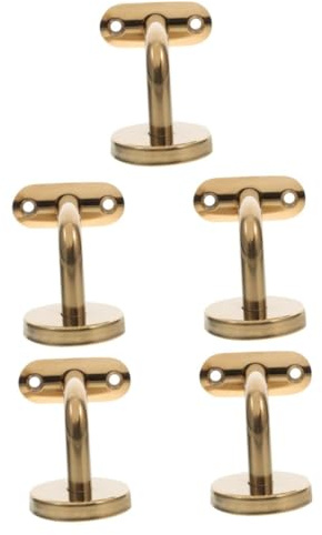 DIYEAH 5 Pezzi Supporti Corrimano in Acciaio Inox per Ringhiere Interne ed Esterne Staffe Resistenti alla Corrosione con Design Moderno e Installazione Facile per Scale Chiocciola e