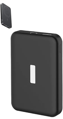Silicone Case for Anker MagGo Ultra-Slim Magnetic Power Bank (10000mAh 15W), All-inclusive Protection, daunke, Anti-shock/Scratch, Drop Protection, Comfortable to Hold - Black