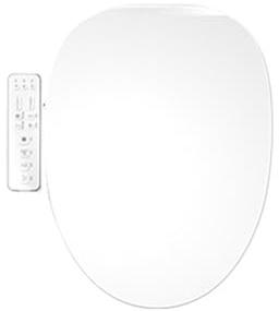Toilet Seat Round Shape Smart Toilet seat Electric Bidet Cover Intelligent Bidet Heat Clean Dry Massage Care(Brown,110V-130V)