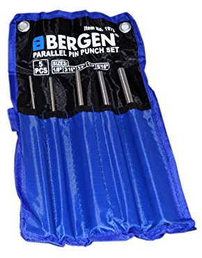 5pc Parallel Pin Punch Drifting Drift Punches Imperial Size 1/8-5/16 by Bergen