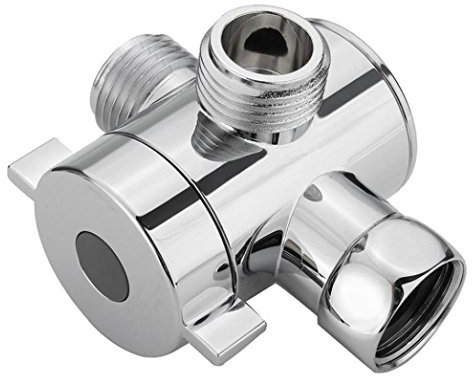 TUDUZ 1/2 Zoll Drei Wege T-Adapter Ventil für WC Bidet Duschkopf Umsteller Ventil