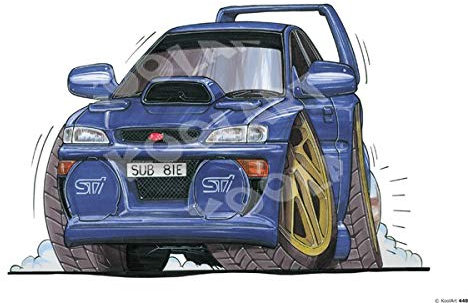 Subaru Impreza ST1 22B – Koolart Premium Qualität schweres Mauspad 0448