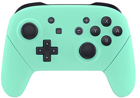 eXtremeRate Carcasa Agarre para Nintendo Switch Pro Funda Delantera Trasera Asa Shell de Tacto Suave Grip de Reemplazo para Nintendo Switch Pro Control-No Incluye el Mando(Menta Verde)
