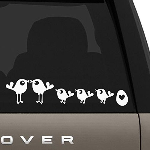 CrisPhy - Adesivo per la famiglia, uccelli a bordo, porta, auto, libri, portatile ecc.