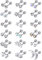 18 Pairs Stainless Steel Stud Earrings Ear Studs Solid Rhinestone Stainless Steel Earrings Screw Back Stud Earrings for Women Men