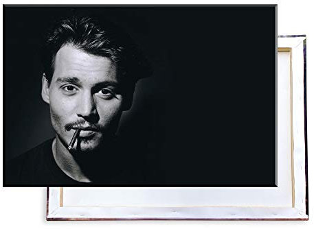 Unified Distribution Johnny Depp - 120x80 cm Kunstdruck auf Leinwand • erstklassige Druckqualität • Dekoration • Wandbild