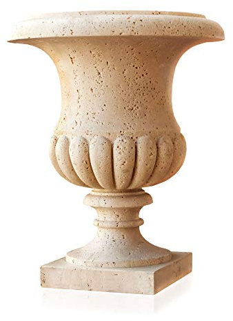 Vase Calice en Travertin Jaune Vase Chalice en Travertine Jaune 30 x 38 cm