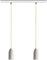 Buchenbusch urban design Lampe 2 flammig light edition, Pendelleuchte Beton mit Textilkabel Gelb, Schlafzimmerlampe hängend