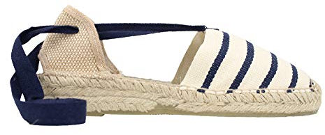 ALPARGATUS - Alpargata Valenciana Cuña Baja Crudo/Marino