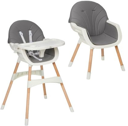 MS BabyWorld – Belly – Trona para Bebé 3 en 1 | Convertible en Alzador y Silla | Asiento Acolchado | Plegable y Evolutiva