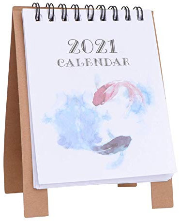 2021 Tischkalender zum Aufstellen, für den Schreibtisch, Jahreskalender, Organizer, Flip-Tagesplaner, monatliche Seiten, Staffelei, Kalender, 3 Stile (#1)
