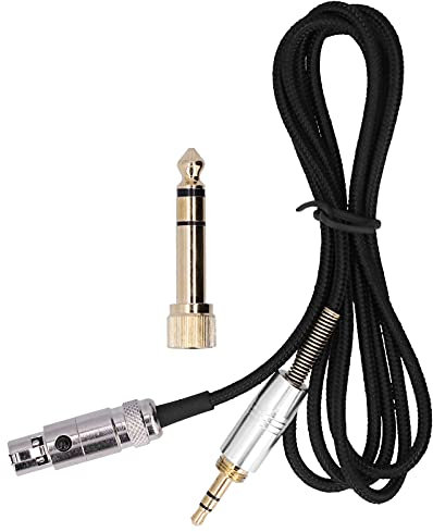 Cable adaptador de audio, 6.35 mm / 3.5 mm a Mini XLR Interfaz Cable de audio para auriculares para AKG Q710 K712 K240 K141 K271, Cable de audio para auriculares Cable de audio para varias cámaras
